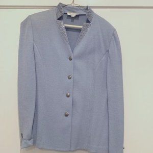 St John Evening Jacket Ice Blue